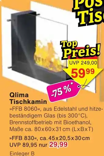 Wiglo Wunderland Qlima Tischkamin Angebot