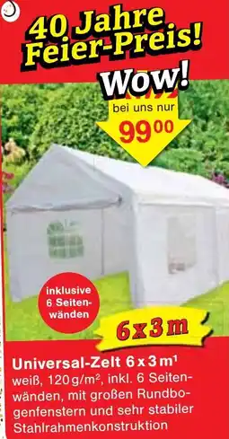 Wiglo Wunderland Universal-Zelt 6 x 3 m Angebot