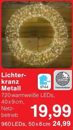 Wiglo Wunderland Lichterkranz Metall Angebot