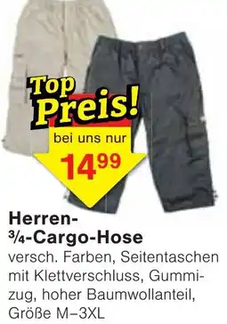 Wiglo Wunderland Herren 3/4-Cargo-Hose Angebot