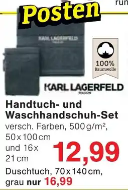 Wiglo Wunderland KARL LAGERFELD Handtuch- und Waschhandschuh-Set Angebot