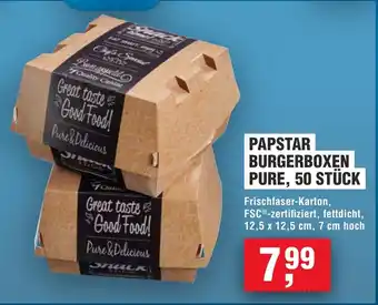 Handelshof PAPSTAR BURGERBOXEN PURE Angebot