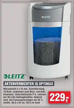 Handelshof LEITZ AKTENVERNICHTER IQ OPTIMAX Angebot
