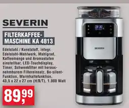 Handelshof SEVERIN FILTERKAFFEE- MASCHINE KA 4813 Angebot