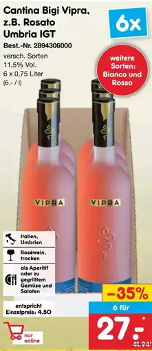Netto Marken-Discount Cantina Bigi Vipra, z.B. Rosato Umbria IGT Angebot