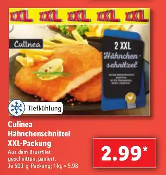 Lidl Culinea Hähnchenschnitzel XXL Packung Angebot