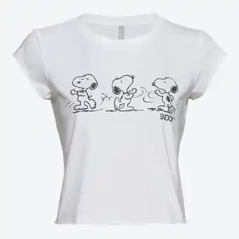 NKD Snoopy Damen-T-Shirt im Cropped-Design Angebot