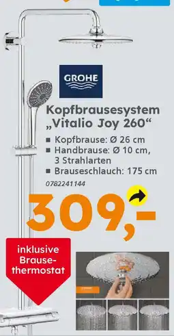 Globus Baumarkt GROHE Kopfbrausesystem "Vitalio Joy 260" Angebot