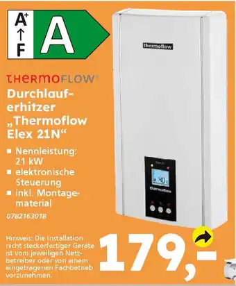 Globus Baumarkt thermoflow Durchlauferhitzer ,,Thermoflow Elex 21N" Angebot