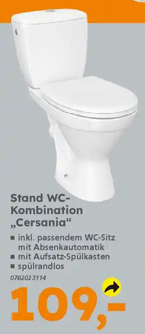 Globus Baumarkt Stand WC- Kombination ,,Cersania" Angebot