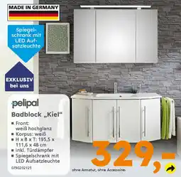 Globus Baumarkt pelipal Badblock ,,Kiel" Angebot