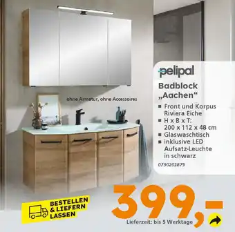 Globus Baumarkt pelipal Badblock ,,Aachen" Angebot