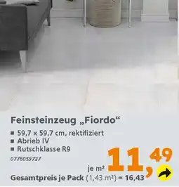 Globus Baumarkt Feinsteinzeug „,Fiordo" Angebot