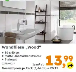 Globus Baumarkt Wandfliese ,,Wood" Angebot