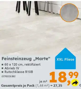 Globus Baumarkt Feinsteinzeug „Marte“ Angebot
