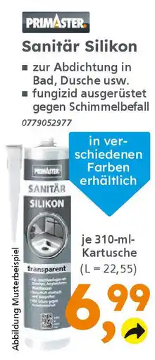 Globus Baumarkt PRIMASTER Sanitär Silikon Angebot