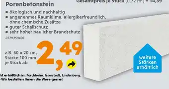 Globus Baumarkt Porenbetonstein Angebot