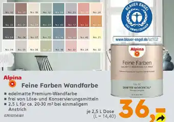 Globus Baumarkt Alpina Feine Farben Wandfarbe Angebot