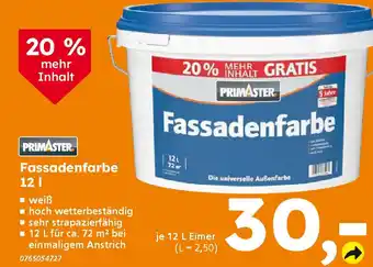 Globus Baumarkt PRIMASTER Fassadenfarbe Angebot