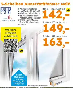Globus Baumarkt 3-Scheiben Kunststofffenster weiß Angebot
