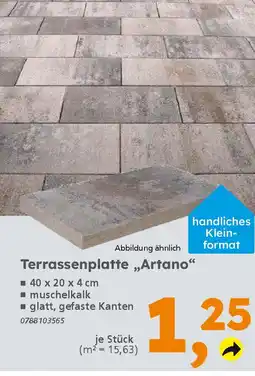 Globus Baumarkt Terrassenplatte „,Artano" Angebot