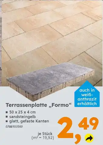 Globus Baumarkt Terrassenplatte „Formo" Angebot