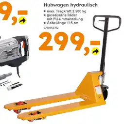 Globus Baumarkt Hubwagen hydraulisch Angebot