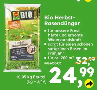 Globus Baumarkt Compo Bio Herbst- Rasendünger Angebot