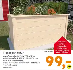 Globus Baumarkt Hochbeet natur Angebot