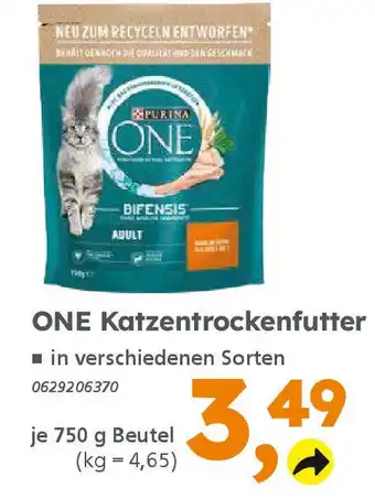 Globus Baumarkt PURINA ONE Katzentrockenfutter Angebot