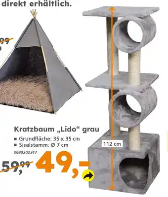 Globus Baumarkt Kratzbaum ,,Lido" grau Angebot