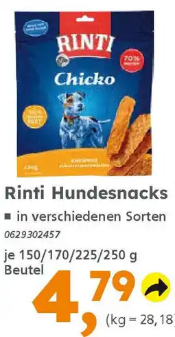 Globus Baumarkt Rinti Hundesnacks Angebot