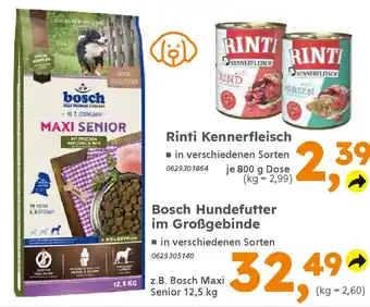 Globus Baumarkt Bosch Hundefutter im Großgebinde Angebot