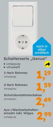 Globus Baumarkt Schalterserie „Genua" 1-fach Rahmen Angebot