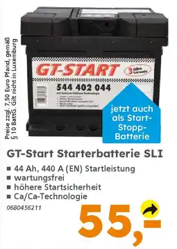 Globus Baumarkt GT-Start Starterbatterie SLI Angebot