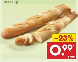 Netto Marken-Discount Netto Backstube Rustikales Steinofenbaguette Angebot