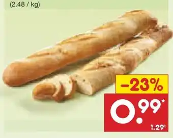 Netto Marken-Discount Netto Backstube Rustikales Steinofenbaguette Angebot