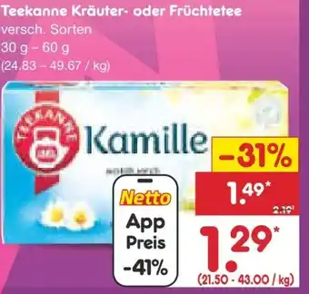 Netto Marken-Discount Teekanne Kamille Angebot