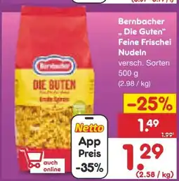 Netto Marken-Discount Bernbacher Die Guten Frischei-Nudeln Angebot