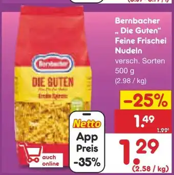 Netto Marken-Discount Bernbacher Die Guten Frischei-Nudeln Angebot