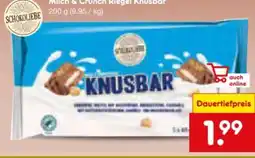 Netto Marken-Discount Schokoliebe Knusbar Milch & Crunch Riegel Angebot