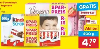 Netto Marken-Discount Ferrero Kinder Schokolade Angebot
