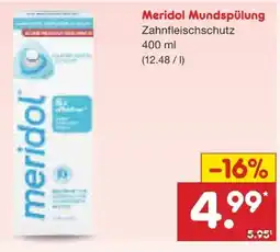 Netto Marken-Discount Meridol Mundspülung Zahnfleischschutz Angebot