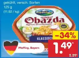 Netto Marken-Discount Alpenhain Original Obazda Klassich Angebot