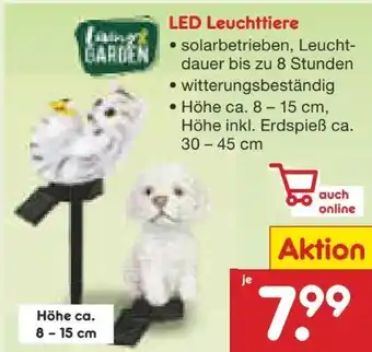 Netto Marken-Discount Living Garden LED Leuchttiere Angebot