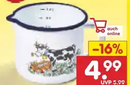 Netto Marken-Discount Kitchen Club Emaille Milchtopf Angebot