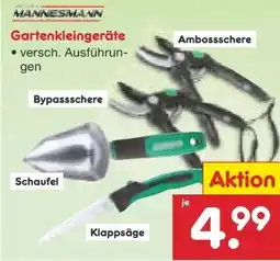 Netto Marken-Discount Brüder Mannesmann Werkzeuge Gartenkleingeräte Angebot