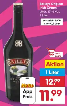 Netto Marken-Discount Baileys Original Irish Cream Likör Angebot