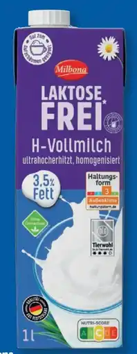 Lidl Milbona Laktosefrei H-Vollmilch Angebot