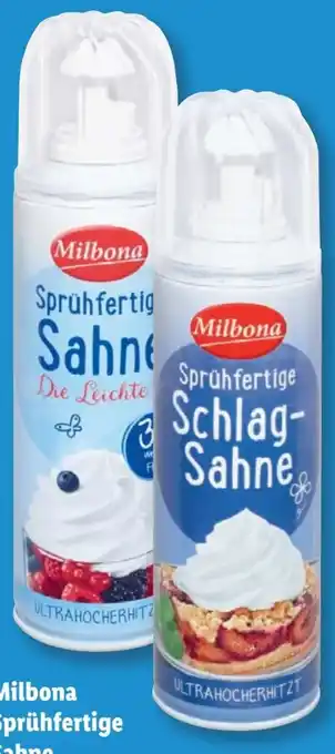 Lidl Milbona Sprühfertige Sahne Angebot